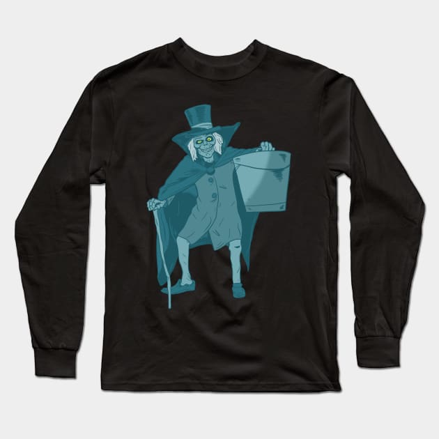 Hatbox Ghost Long Sleeve T-Shirt by Black Snow Comics